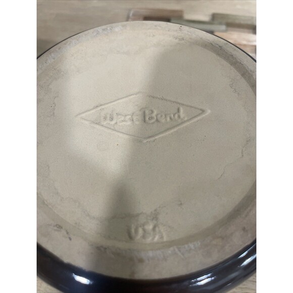 Vintage 1950s/60s WEST BEND Brown Bean Pot Stoneware w/ Oven Use Only - Picture 7 of 14